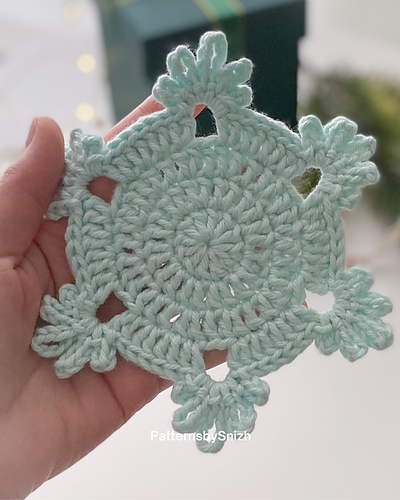 Macrame Snowflake Pattern Coaster Ravelry: Snowflake Coaster pattern by Snizhana