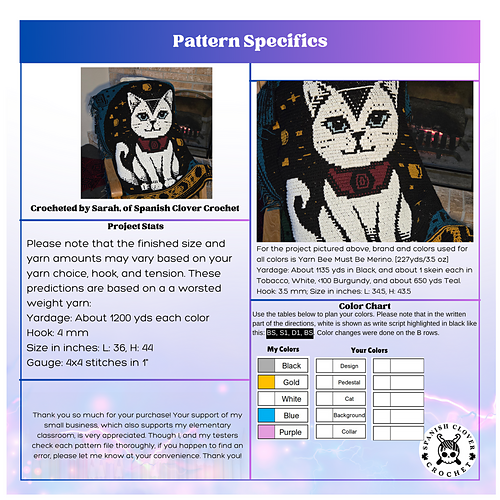 The Clairvoyant's Cat - Spanish Clover Crochet