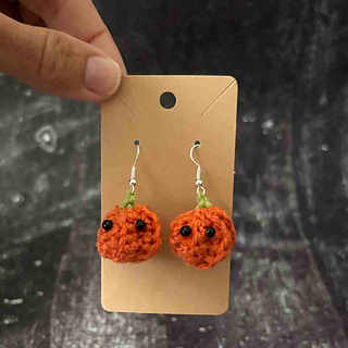 easy crochet pumpkin earrings free pattern for beginners