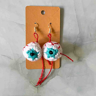 halloween eyeball earrings crochet pattern free 