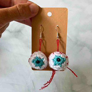 halloween eyeball earrings crochet pattern free 