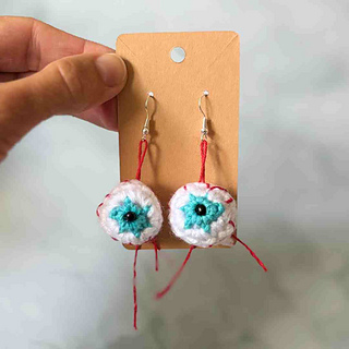 halloween eyeball earrings crochet pattern free 