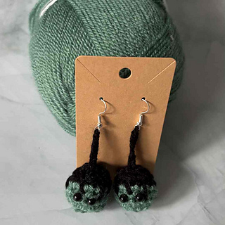 Easy Frankenstein crochet earrings step by step