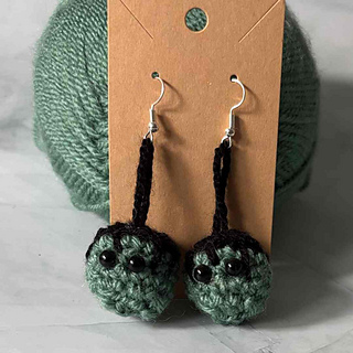 Halloween Frankenstein monster earrings pattern free