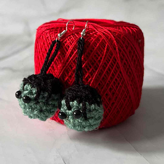 Fast and simple Frankenstein earrings crochet project