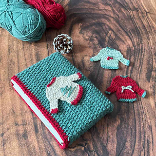 crochet book sleeve christmas