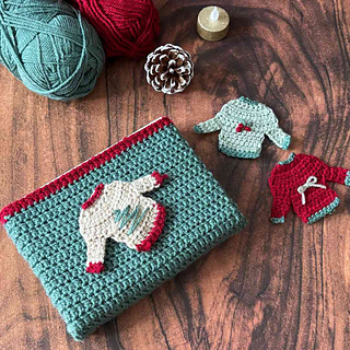 christmas crochet book sleeve easy