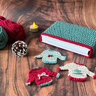 crochet book sleeve christmas