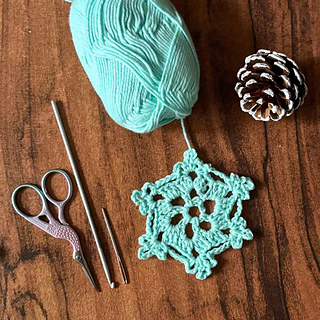 easy snowflake crochet coaster free pattern