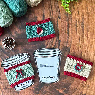 Easy Christmas Cup Cozy Crochet Pattern