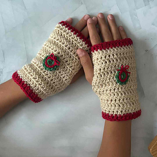 quick christmas crochet hand warmer pattern