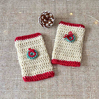 quick christmas crochet hand warmer pattern