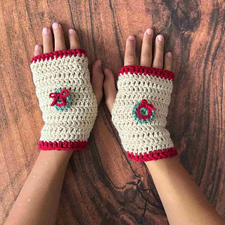 quick christmas crochet hand warmer pattern