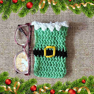 Festive Elf Eyeglasses Case Crochet Pattern for Beginners