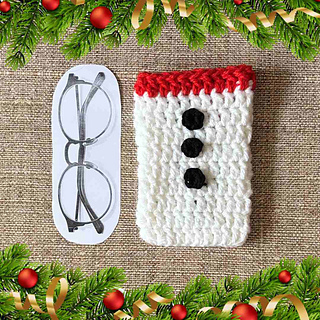 Festive Snowman Eyeglasses case crochet pattern