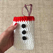 Festive Snowman Eyeglasses case crochet pattern