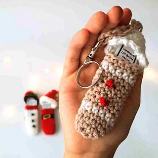 Xmas lip balm holder crochet pattern