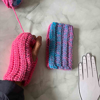 easy ribbed fingerless gloves crochet pattern for beginners