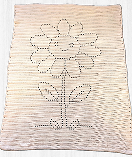 Fran Lloyd: Yarn:
Bernat Baby Softee
3-1/2 skeins with enough left for a border. Hook: Size G
33in x 39in