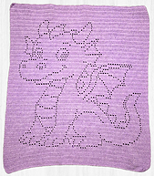 Angela Silvester. Yarn: 
DK 240g. Hook: 4mm
30in x 39in (77cm x 100cm)