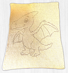 Margaret Diluzio. Yarn: 
Sweet Delight, 3 Skeins. Hook: 5/F. 30in x 40in