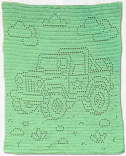 Bonnie Heurer: Bernat Baby Sport. Hook: Size G. Dimensions: 
30in x 37in