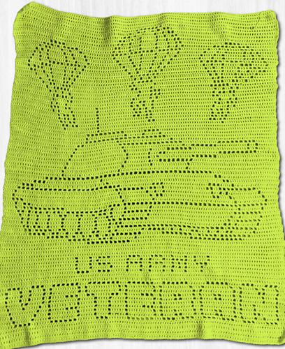 US Army Veteran Filet Blanket