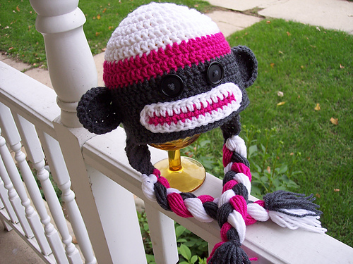 Toddler Sock Monkey Hat photo 1