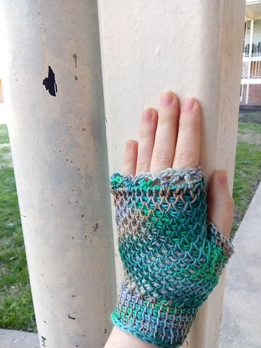 Mermaid Scale Fingerless Gloves photo 2