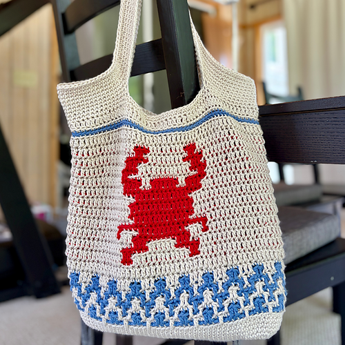 Seaside Crab Tote Bag
