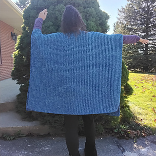 Vanilla Ruana, back view