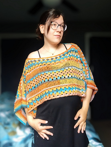 Boho Poncho-Style Top