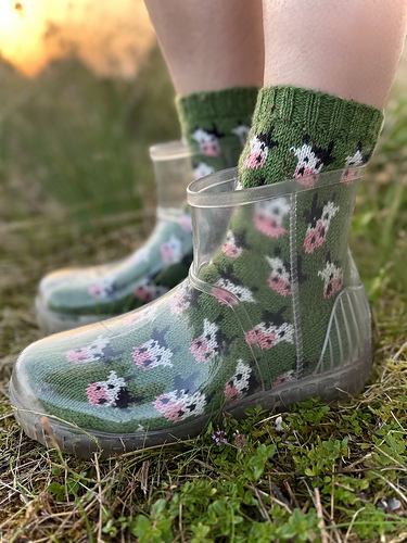 Herding Cows Sokker - Stone Knits