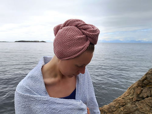 Strikket Badeturban // Knitted Bath Turban - Marianne Lauritsen