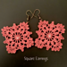Square Crochet Earrings with Rounded Corners pattern 
