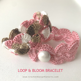 Loop and Bloom Bracelet Crochet Pattern