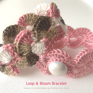 Loop and Bloom Bracelet Crochet Pattern