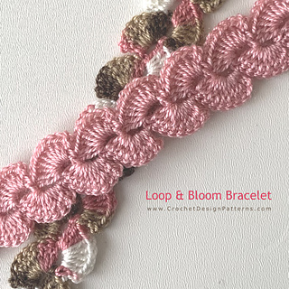 Loop and Bloom Bracelet Crochet Pattern