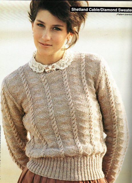 shetland cable sweater