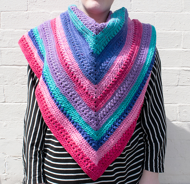 crochet solid triangle shawl