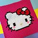 Hello Kitty Pixel Party pattern