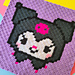 Kuromi Pixel Party pattern 