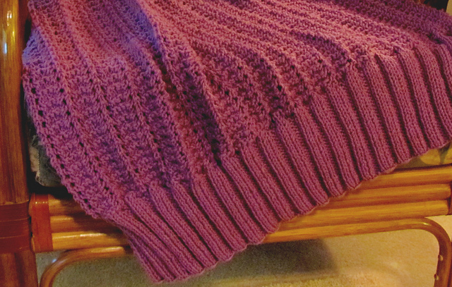 Neck and Ankle Hugger 'Marian' Easy Knit Afghan