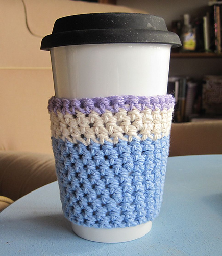 Work Sock Cup Cozy (crochet) photo 2