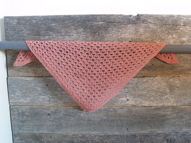 Block Island Triangle Double Eyelet Scarf