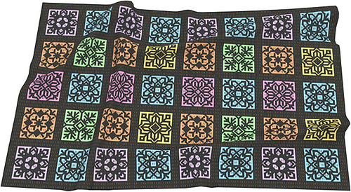 Interlocking filet crochet, Bonus pattern bottom up