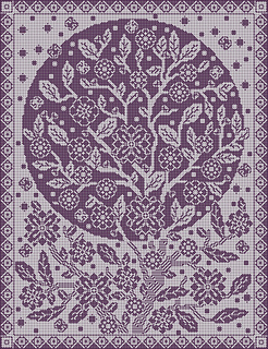 interlocking filet crochet, WS