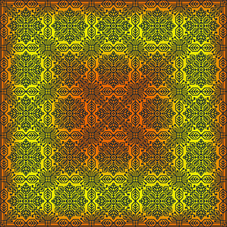 Digital Layout for the Blanket Worked in the Round – Solid Background Version