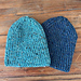 Caribbean Blues Ribbed Beanie pattern 