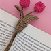 Rosebud  Flower Bookmark pattern 